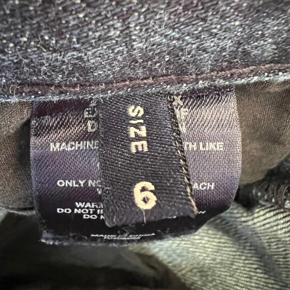 Express (6) Stella Bootcut Jeans (30x29) Shirt Dark Wash Low Rise Crystal Stud - Picture 12 of 13